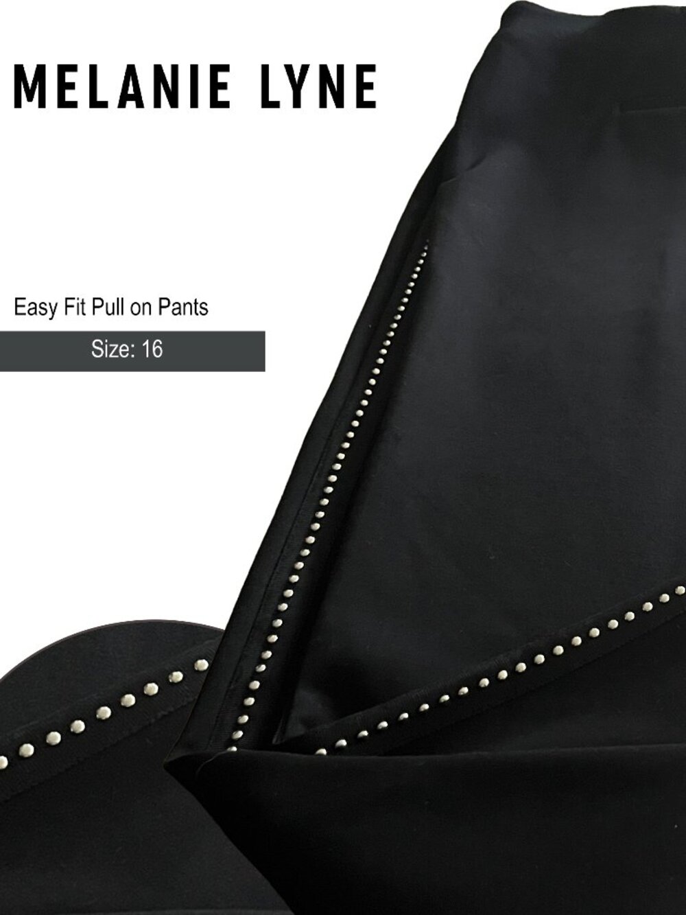 Melanie Lyne Elegant black pull-on pants